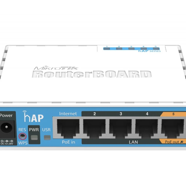 Mikrotik hAP Blanc Connexion Ethernet, supportant l'alimentation via ce port (PoE)